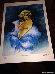 Comics : Lamina de Marilyn Monroe firmada y numerada por Alfonso Azpiri serie de 50